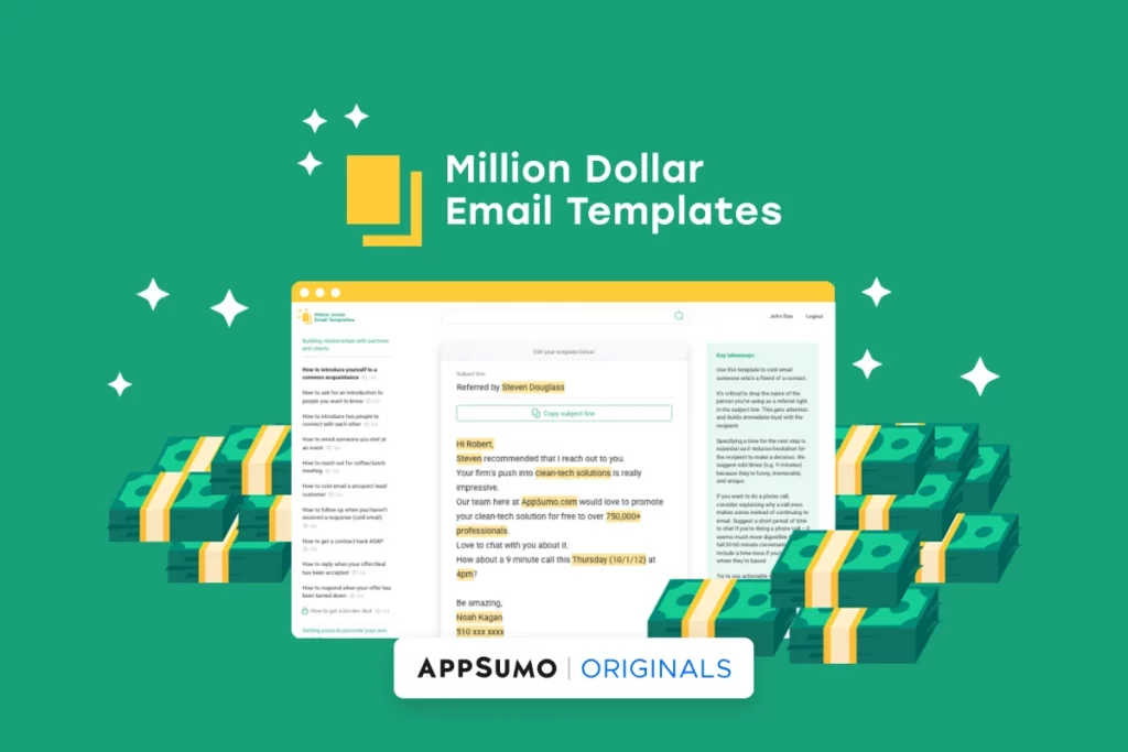 As Web Million Dollar Email Templates