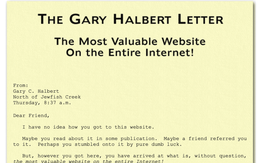 gary halbert letters
