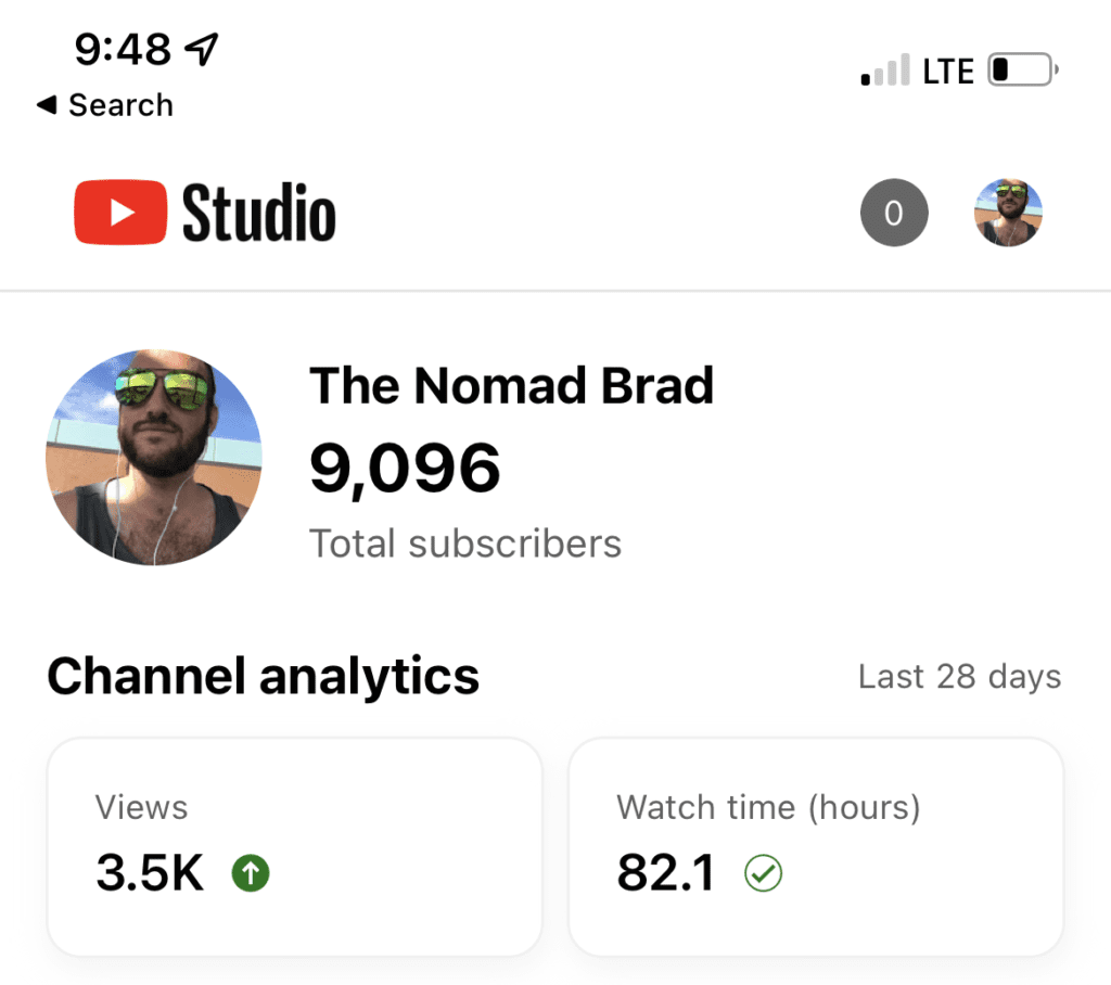 Nomad Brad 9999 Subscribers