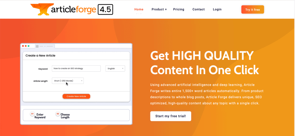 Article Forge 4.0 Header
