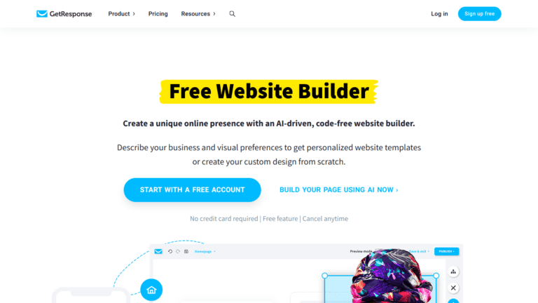GetResponse Website Builder Affiliate Program
