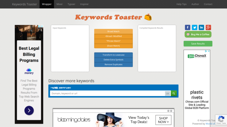 Keywords Toaster Affiliate Program