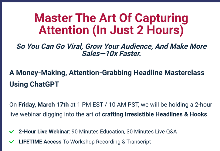 Master The Art Of Capturing Attention (In Just 2 Hours) – Ship 30 For 30 Webinar