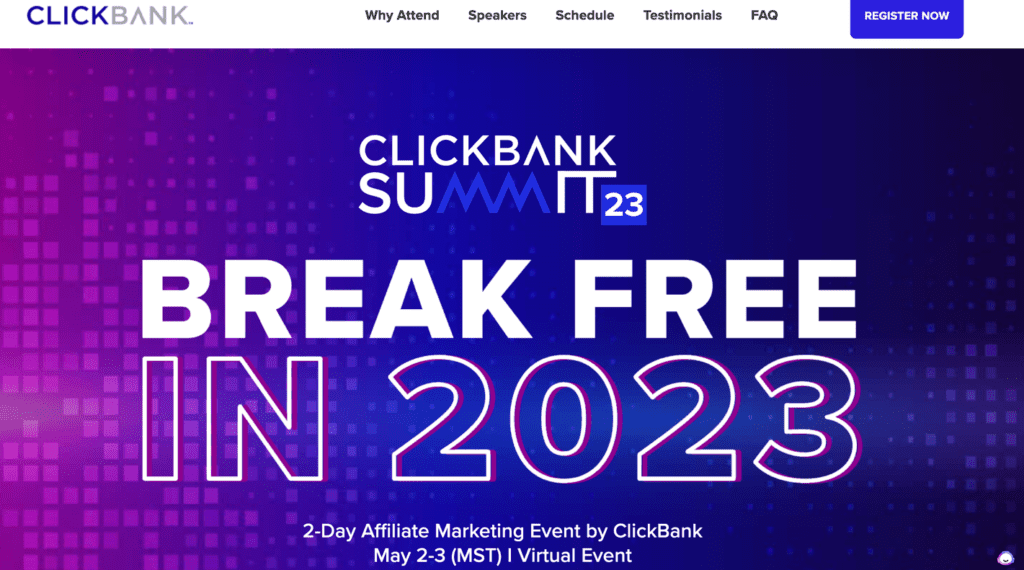 Clickbank Summit 2023 Header