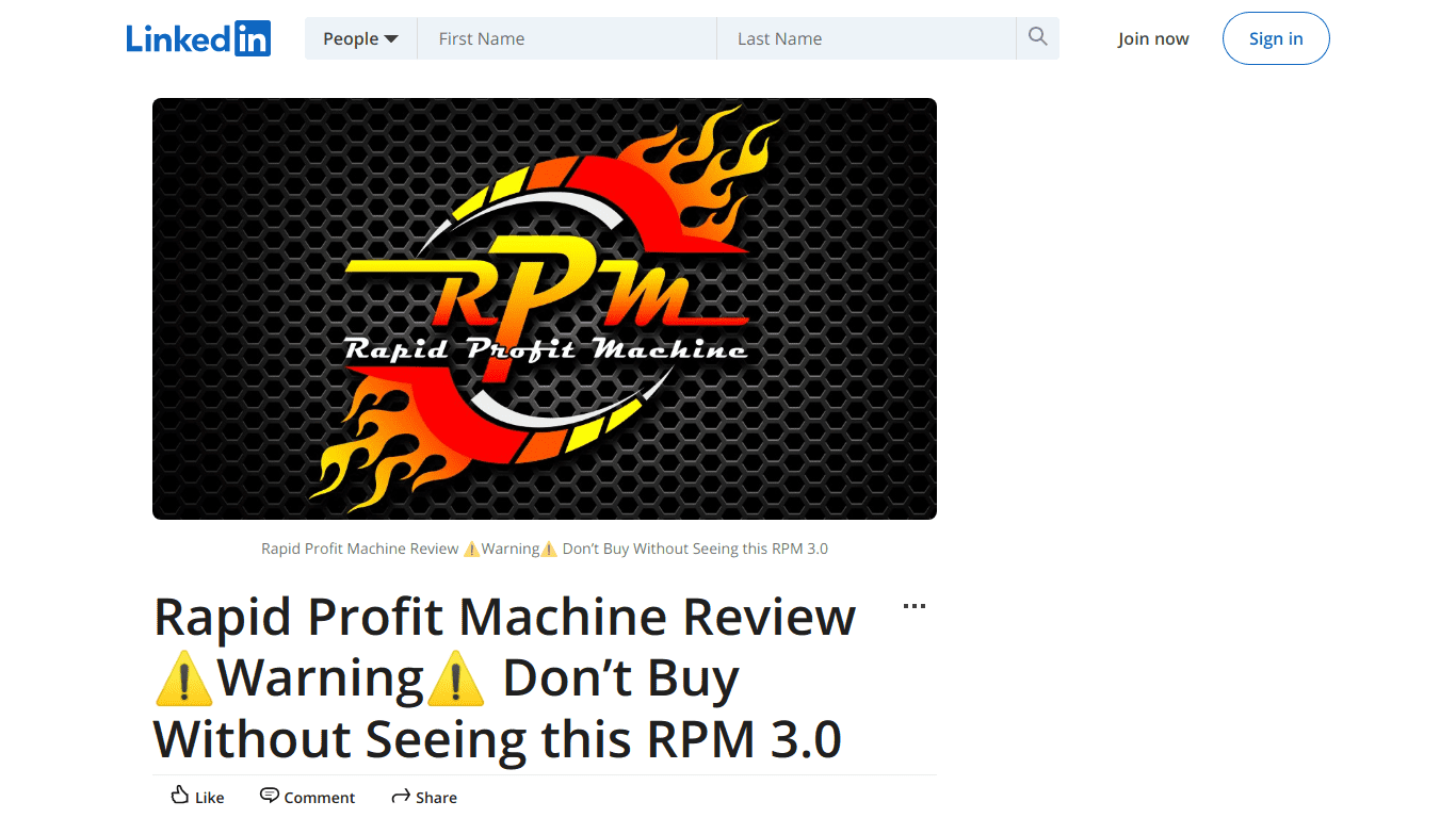 Rapid Profit Machine Affiliate Program