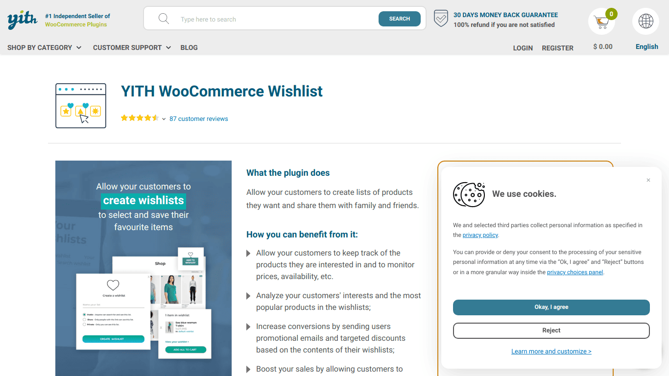 YITH WooCommerce Wishlist WordPress Plugin