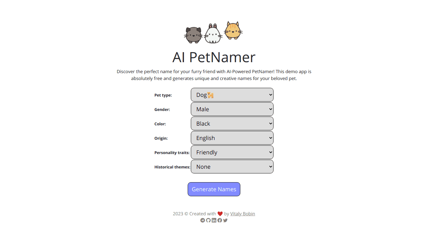 AI Pet Namer Affiliate Program
