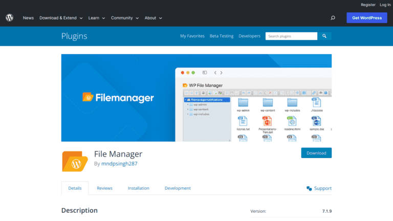 File Manager Wordpress Plugin