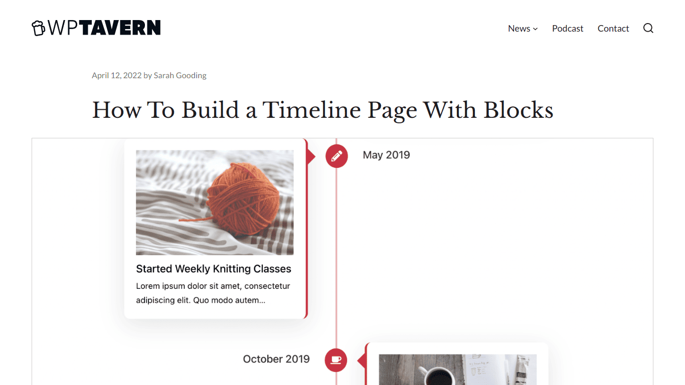 Timeline Blocks for Gutenberg WordPress Plugin