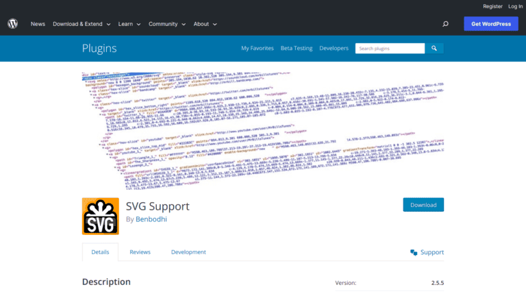 Svg Support Wordpress Plugin