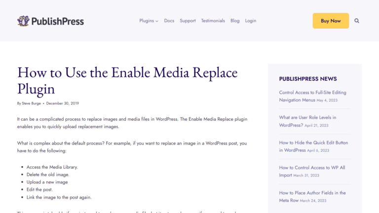 Enable Media Replace