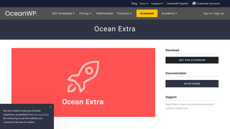 Ocean Extra Wordpress Plugin