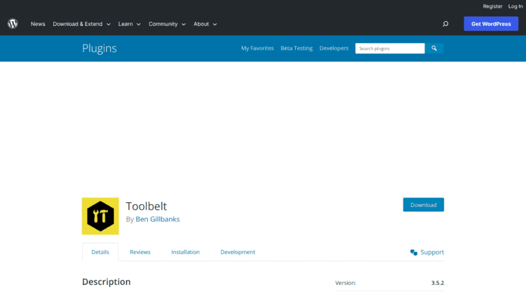 Toolbelt Wordpress Plugin