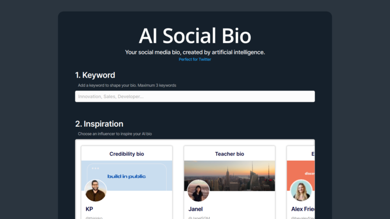 AI Social Bio Affiliate Program