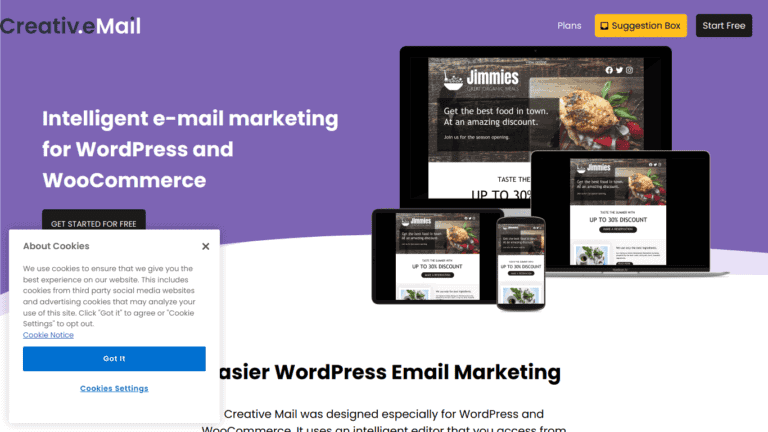 Creative Mail Wordpress Plugin